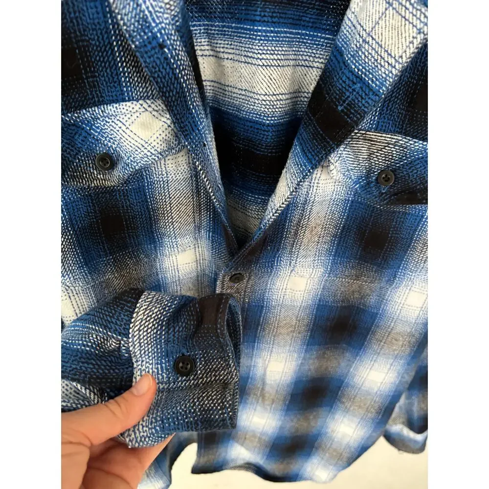 American Eagle Outfiters 100% Cotton Flannel Shirt Shacket Grunge Skater